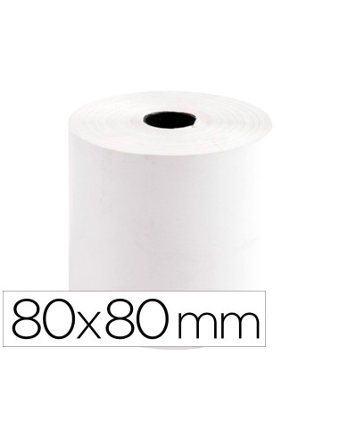 Rollo sumadora termico greening 80 mm ancho x 80 mm diametro sin bisfenol a papel de 70 g/m2