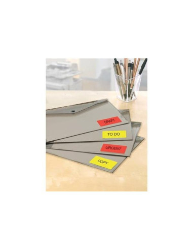 Etiqueta adhesiva tico naranja fluorescentes permanente fsclaser/inkjet/fotocopia 47,5x25,5 mm caja de 3080 unidades