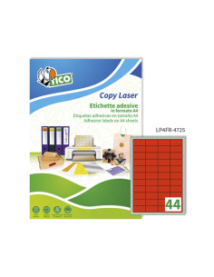 Etiqueta adhesiva tico rojo fl uorescentes permanente fsc laser/inkjet/fotocopia 47,5x25,5 mmcaja de 3080 unidades 2