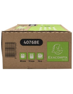 Rollo sumadora exacompta termico 80 x 80 mm 48 g/m2 sin bisfenol a ni plastico 2