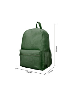 Mochila liderpapel core con compartimento lateral elastico verde militar 15 l 400x125x300 mm 2