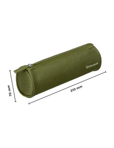 Estuche portatodo liderpapel classic cilindrico ancho 210x70mm verde militar 2