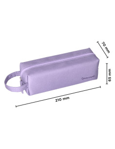 Estuche portatodo liderpapel classic rectangular con asa 210x70mm lila 2