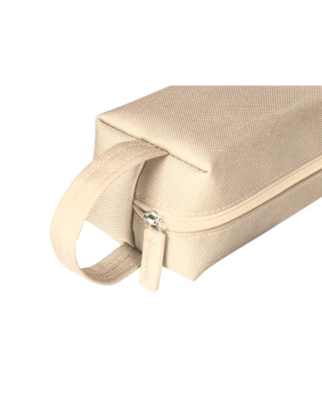 Estuche portatodo liderpapel classic rectangular con asa 210x70mm crema