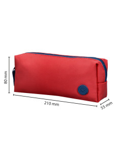 Estuche portatodo antartik basic pack 1 compartimento granate compañero mochila 80x55x210 mm 2