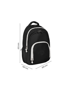 Mochila antartik fusion flex multibolsillo negro 19l 450x180x300 mm 2