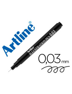 Rotulador artline calibrado micrometrico negro illustration pen ek-2803iln punta poliacetal 0,03mm