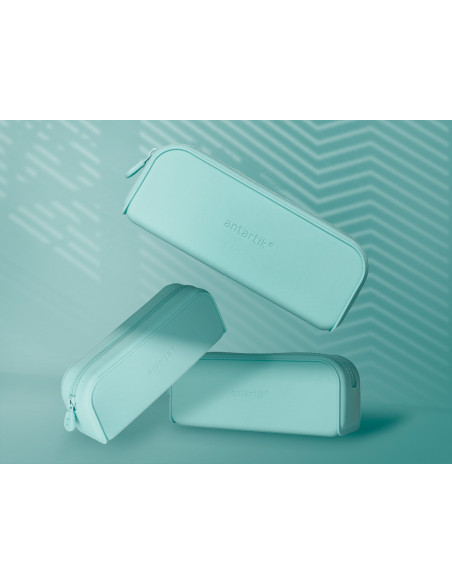 Estuche portatodo antartik prisma silicona soft rectangular 185x50x75 mm menta