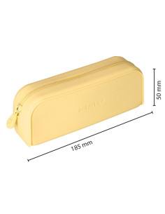 Estuche portatodo antartik prisma silicona soft rectangular 185x50x75 mm color amarillo 2