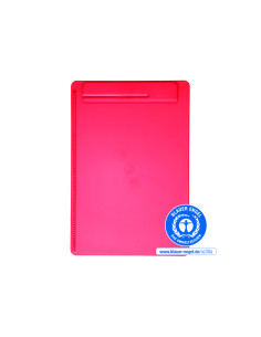 Portanotas maul go din a4 plastico reciclado con pinza color rojo 2