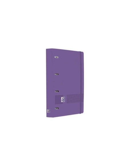 Carpeta 4 anillas oxford europeanbinder live&go tapa polifoam din a4 + recambio 120 hojas cuadro 5 mm lila