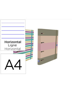 Carpeta 4 anillas oxford europeanbinder tapa extradura din a4 + recambio 120 hojas horizontal