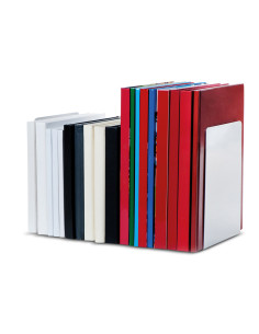 Apoyalibros metalico maul aluminio 160x150x210 mm pack de 2 unidades 2
