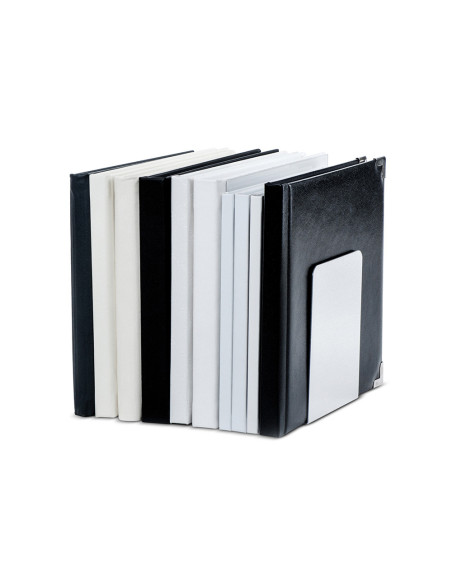 Apoyalibros metalico maul aluminio 100x100x130 mm pack de 2 unidades
