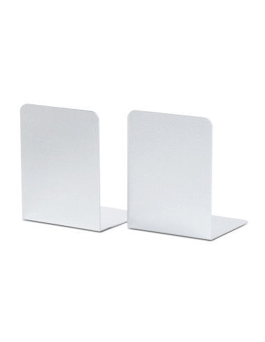 Apoyalibros metalico maul aluminio 100x100x130 mm pack de 2 unidades