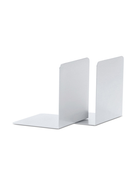 Apoyalibros metalico maul aluminio 100x100x130 mm pack de 2 unidades