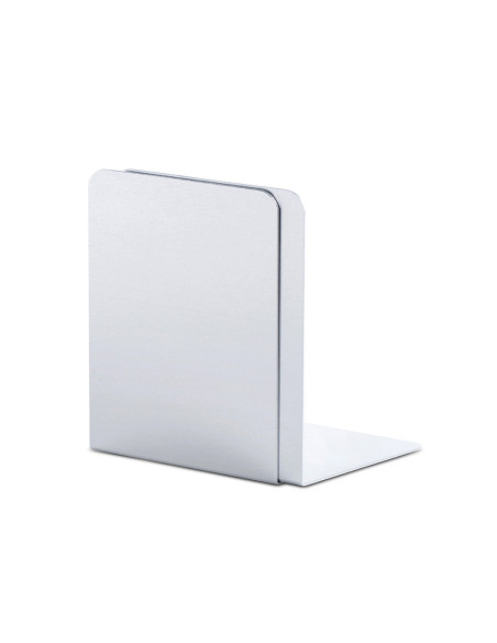 Apoyalibros metalico maul aluminio 100x100x130 mm pack de 2 unidades