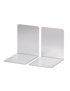 Apoyalibros metalico maul aluminio 100x80x100 mm pack de2 unidades