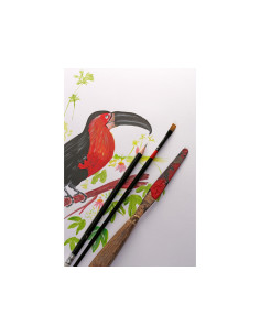 Bloc de dibujo multitecnicas clairefontaine paint on din a4 encolado 40 hojas 250 gr liso 2