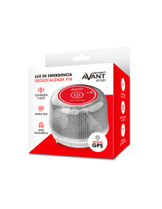 Luz de emergencia avant v16 baliza geolocalizada homologada dgt con base imantada