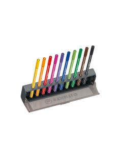 Rotulador stabilo acuarelable pen 68 estuche click set 10 unidades colores surtidos