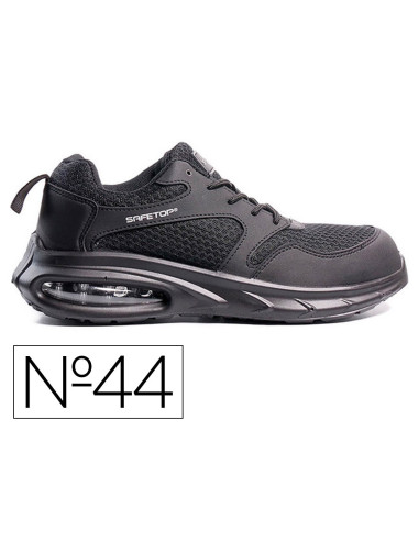 Zapatos de seguridad safetop duttio microfibra transpirable talla 44 suela pu bidensidad s1pl sr fo color negro