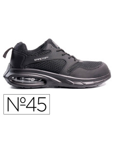 Zapatos de seguridad safetop duttio microfibra transpirable talla 45 suela pu bidensidad s1pl sr fo color negro