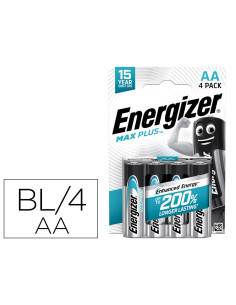 Pila energizer alcalina max plus aa blister de 4 unidades