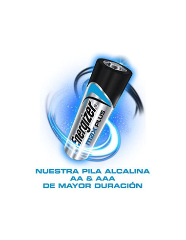 Pila energizer alcalina max plus aaa blister de 4 unidades