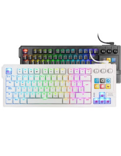 Teclado Gaming Mecánico Mars Gaming MK-MASTER/ Switch Rojo/ Blanco/ Incluye SmartDeck