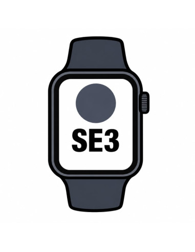 Apple Watch SE3/ GPS/ 40mm/ Caja de Aluminio Medianoche/ Correa Deportiva Azul Marino S/M