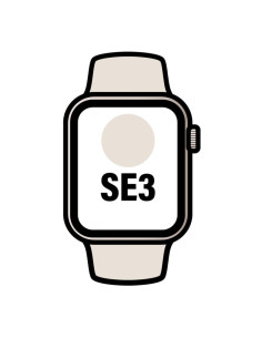 Apple Watch SE3/ GPS/ 40mm/ Caja de Aluminio Blanco Estrella/ Correa Deportiva Arena M/L
