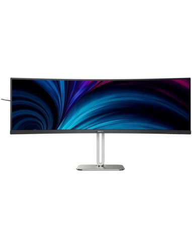 Monitor Profesional Ultrapanorámico Curvo Philips 49B2U5900C 49""/ Dual QHD/ Multimedia/ Regulable en altura/ Negro y Plata