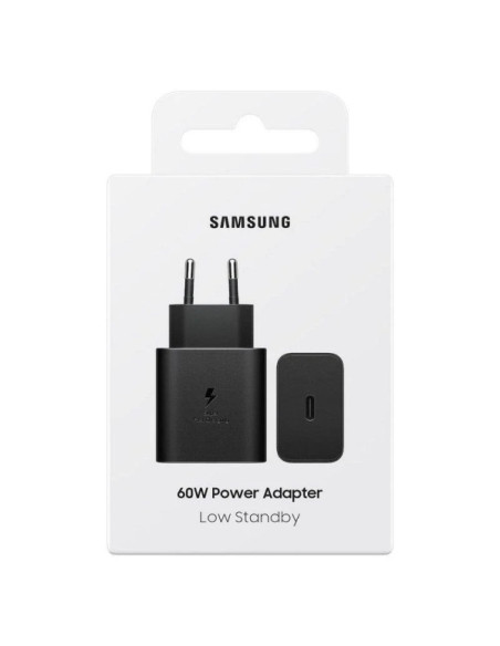 Samsung Cargador de Pared USB-C 60W - Super Fast Charging 2.0 - Color Negro