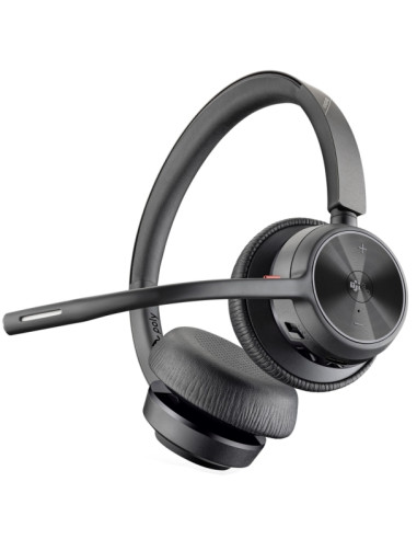 HP Poly Voyager 4320 UC M Auriculares con Microfono Bluetooth - Almohadillas Acolchadas - Controles en Auricular- Color Negro
