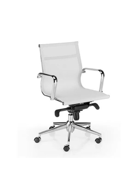 SILLON DE DIRECCION BERLIN BLANCO RESPALDO BAJO