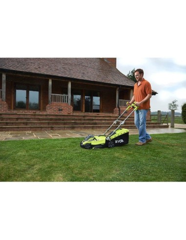 Cortacésped Ryobi RLM15E36H/ 1500W/ Corte  36cm/ Incluye Recolector de Hierba 45L y Adaptador Mulching