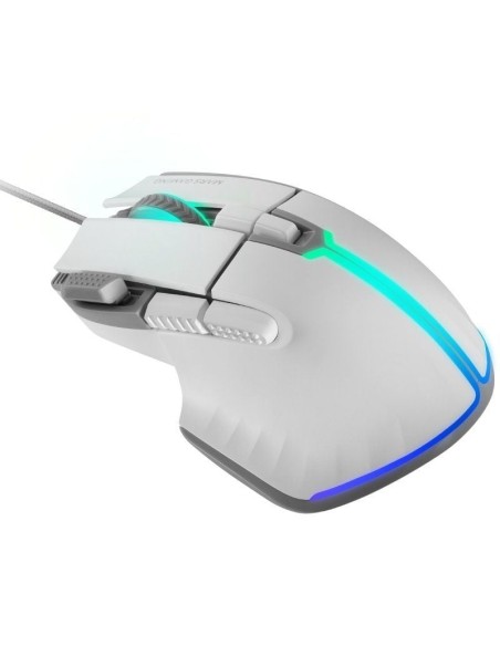 Ratón Gaming Mars Gaming MM-XT/ Hasta 12800DPI/ Blanco