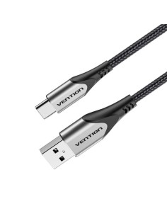Cable USB 2.0 Tipo-C Vention CODHF/ USB Macho - USB Tipo-C Macho/ Hasta 60W/ 480Mbps/ 1m/ Gris