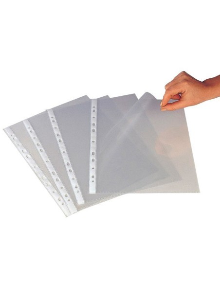 Funda multitaladro q-connect din a4 80 mc piel de naranja bolsa de 10 unidades