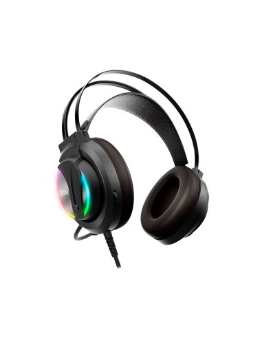 Auricular krom kappa gaming estereo con microfono flexible iluminacion led rgb rainbow longitud cable 210 cm