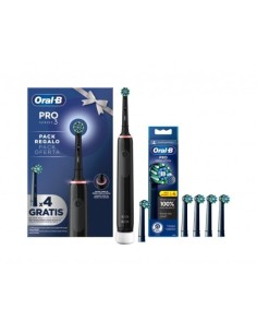 Cepillo Dental Oral-B Series Pro 3 3000/ Incluye 4 Recambios/ Negro
