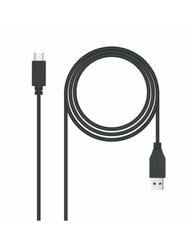 Cable USB 3.1 Nanocable 10.01.4000/ USB Tipo-C Macho - USB Macho/ 50cm/ Negro