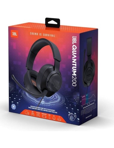 Auriculares Gaming con Micrófono JBL Quantum 200/ Jack 3.5/ Negros