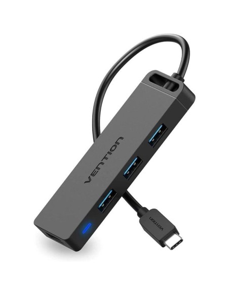 Hub USB Tipo-C Vention TGKBF/ 4xUSB/ 1xMicroUSB PD/ 1m