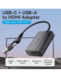 Adaptador Vention ACYHB/ USB Tipo-C Macho/ USB Macho - HDMI Hembra 2