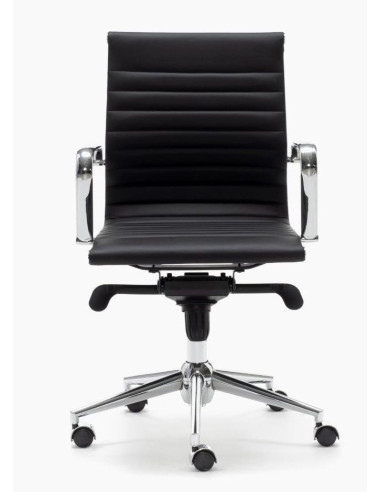 SILLON DE DIRECCION LONDRES NEGRO RESPALDO BAJO DE EUROMOF