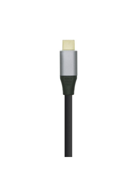 Cable Conversor Aisens A109-0393/ USB Tipo-C Macho - HDMI Macho/ Hasta 27W/ 1250Mbps/ 1.8m/ Negro