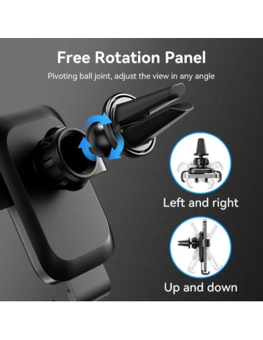 Soporte de Smartphone para Coche Vention KCTB0/ Negro
