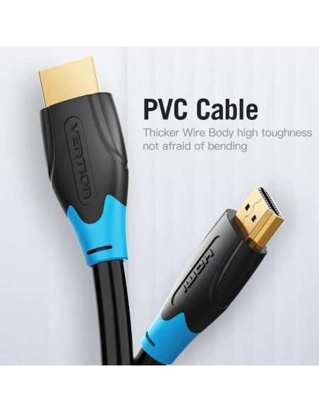 Cable HDMI 2.0 4K Vention AACBM/ HDMI Macho - HDMI Macho/ 12m/ Negro